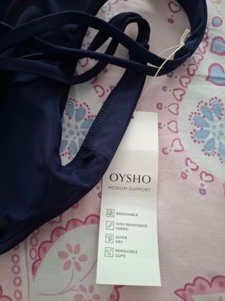 Sujetador deportivo Oysho azul