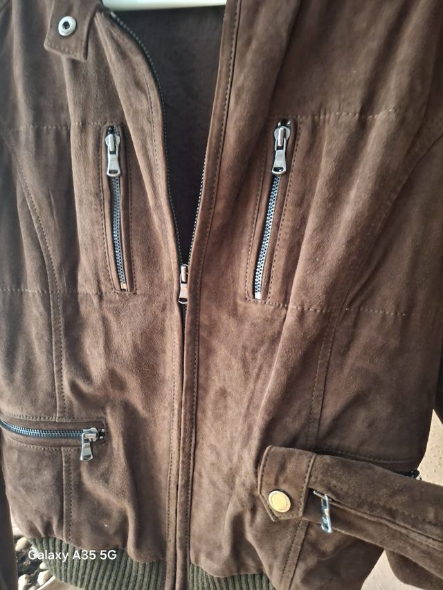 Cazadora marrón ante