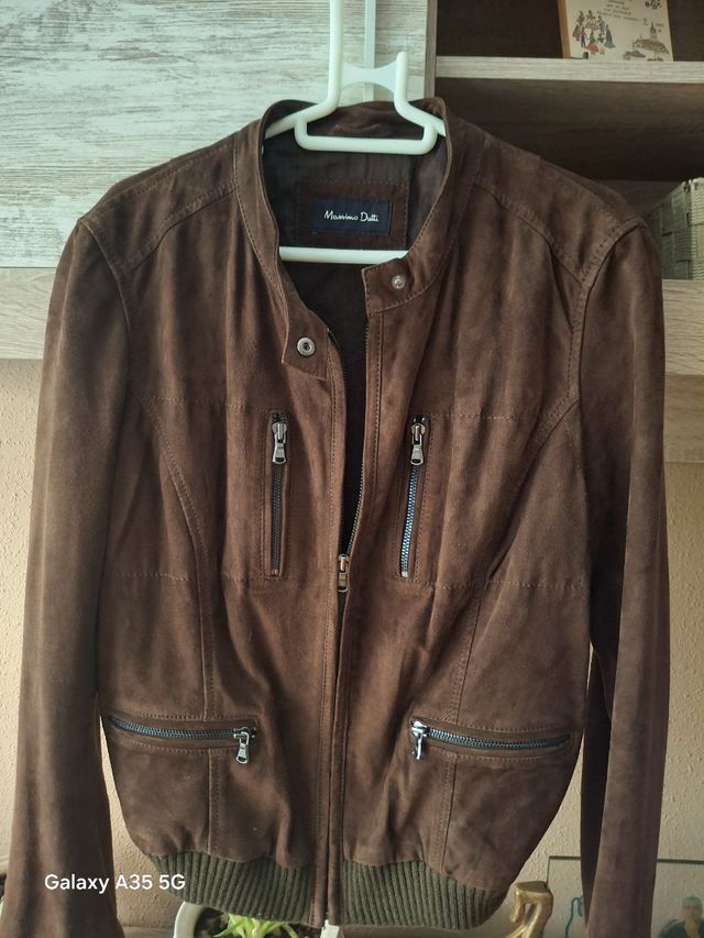 Cazadora marrón ante