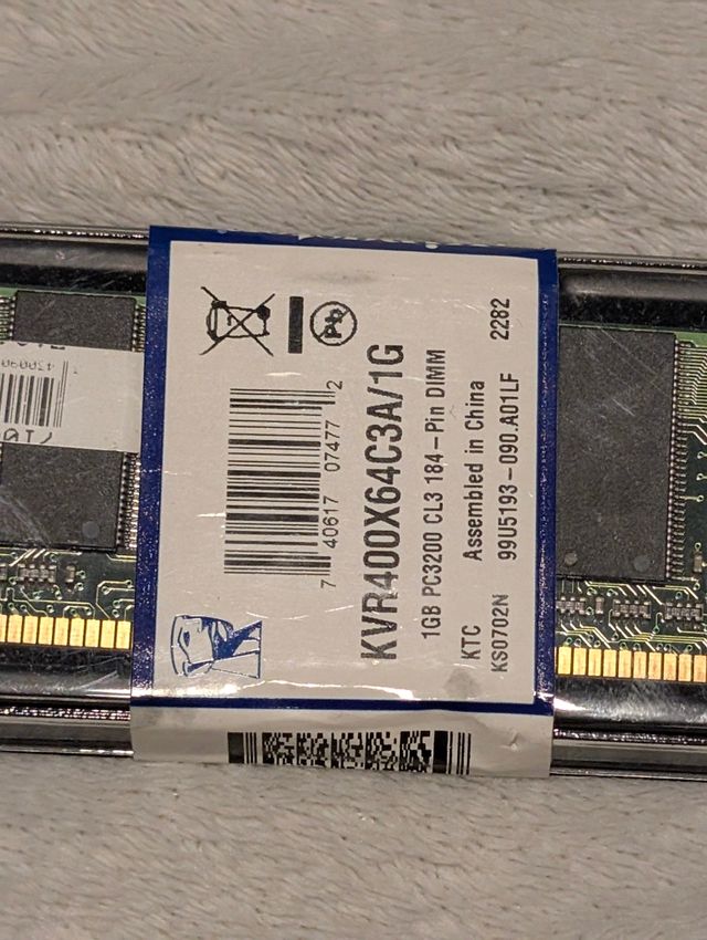 Kingston 256MB DDR PC3200 400MHz Módulo RAM