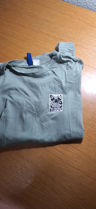 Camiseta Zara verde con estampado
