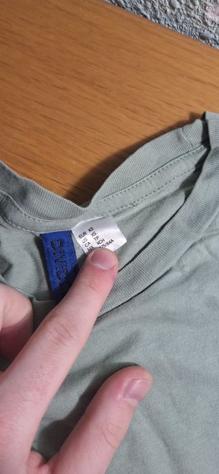 Camiseta Zara verde con estampado