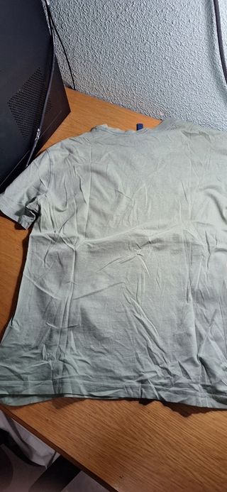 Camiseta Zara verde con estampado