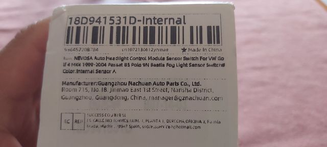 Interruptor Luces Automáticas VW