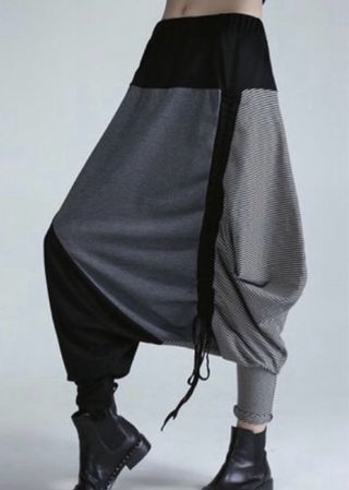 PANTALÓN HAREM BAGGY PARA MUJER CON CORDÓN