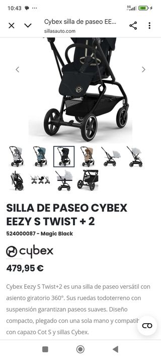 Silla de paseo Cybex Eezy S Twist+2