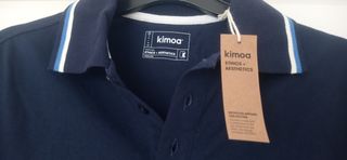 Polo Kimoa Azul y Blanco Talla XS Nuevo