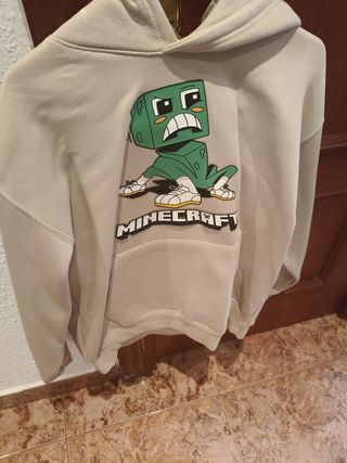 Sudadera Minecraft Creeper Talla 12-14 años 164 cm