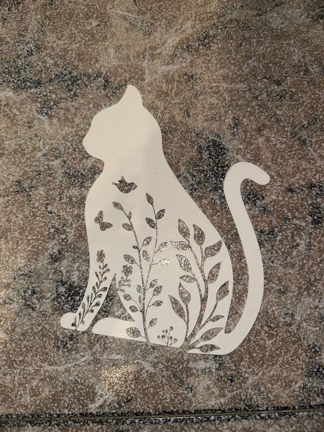 Decoración de papel: Gato y telaraña