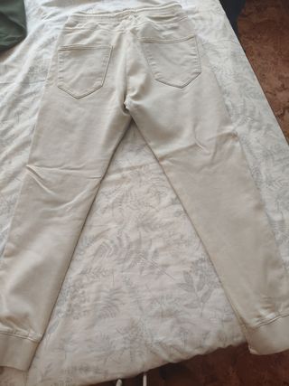 Pantalón Zara Chándal Talla S Beige