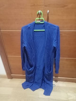 Blusa larga azul mujer
