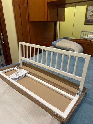 Barrera de cama blanca para seguridad