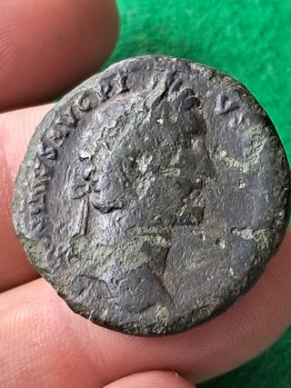 Sestercio Antonino Pio Moneda Romana Antigua