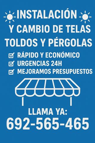 ¡TOLDOS EN MARBELLA Y LA VOSTA DEL SOL!