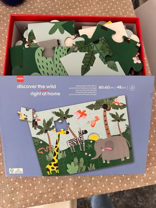 Puzzle Hema 48 piezas 80x60cm + 3 años