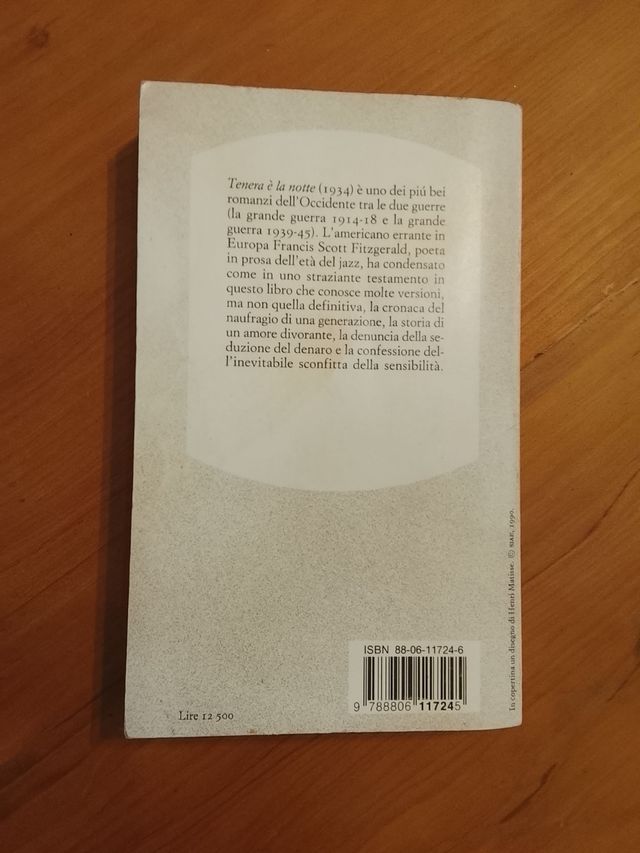 Francis Scott Fitzgerald, Tenera È La Notte