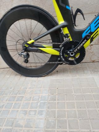 Bicicleta Triatlón Felt Negra y Amarilla talla M