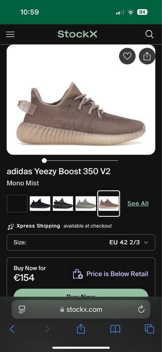 Adidas Yeezy Boost 350 V2 Monmist 42.5
