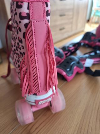 Patines Talla 35/36 Niña + Casco y Protecciones