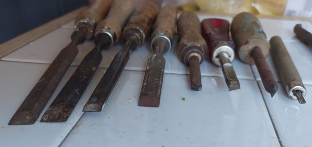 Set 8 scalpelli + 6 utensili intaglio