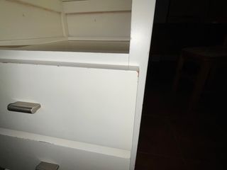2 escritorios infantil blanco con cajonera + silla