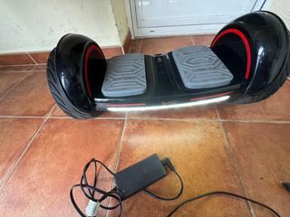 Hoverboard Sec Negro con Luces LED Blancas