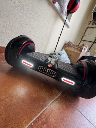 Hoverboard Sec Negro con Luces LED Blancas