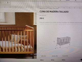 Cuna madera Zara Home sin estrenar.