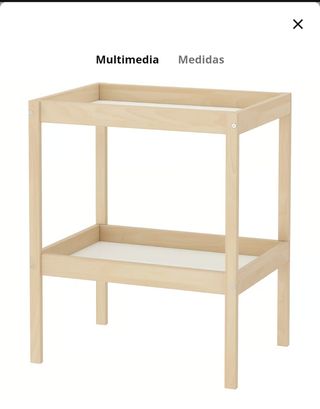Cambiador bebé IKEA madera