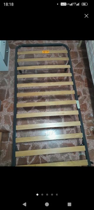 Somier Cama Nido Metálico y Madera