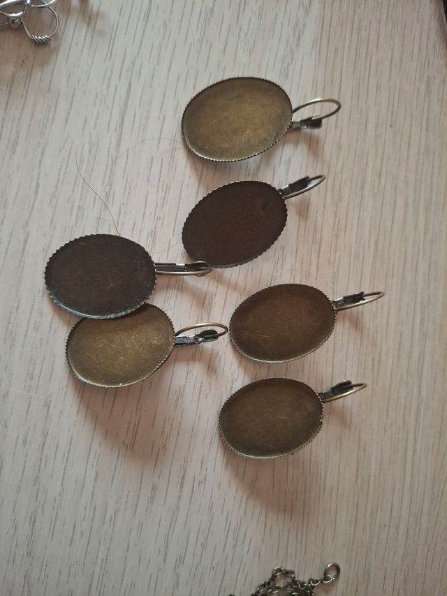 Lote 6 colgantes pendientes abalorios