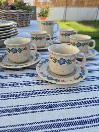 Juego de café y vajilla 6 servicios