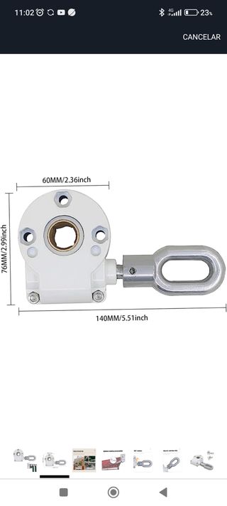 Mecanismo manivela toldo manual