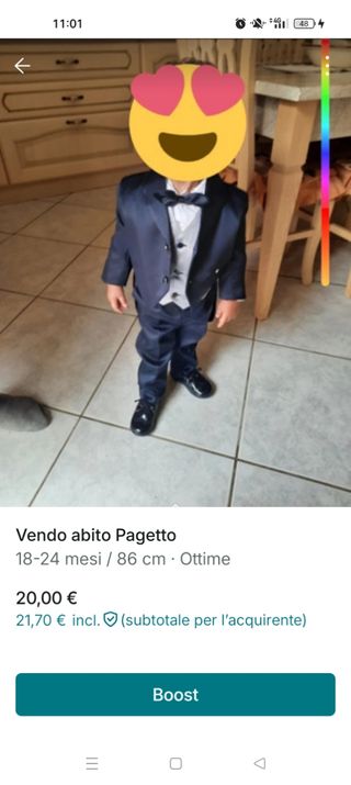 Abito Paggetto 18-24 mesi