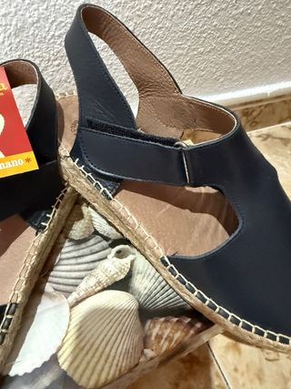 Sandalias Azul Marino Suela Esparto