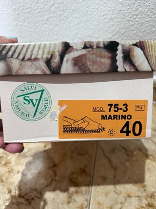 Sandalias Azul Marino Suela Esparto