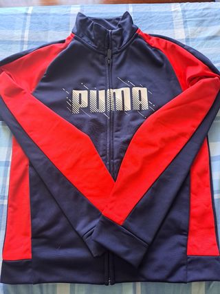 Tuta sportiva Puma bambino blu/rossa