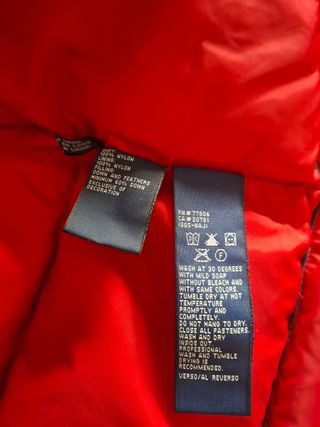 Chaleco plumífero Tommy Hilfiger niño rojo T-14