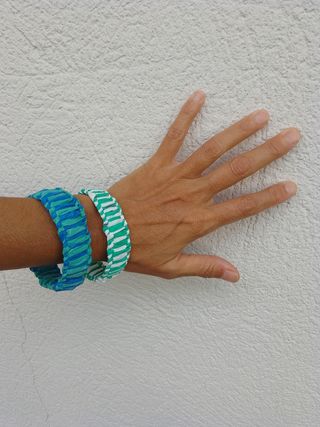 Pulseras EcoDiseño Azul y Verde
