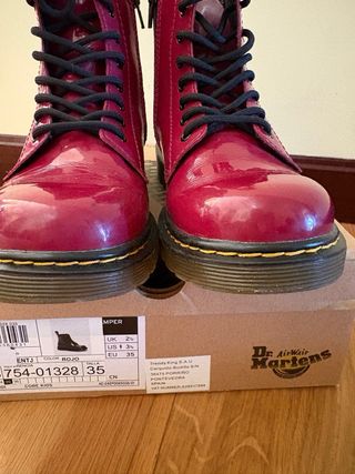 Botas Dr. Martens rojas charol - 1460 J
