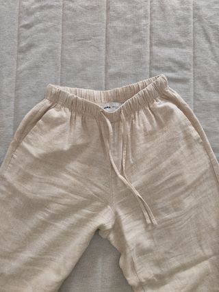 Pantalón beige mujer