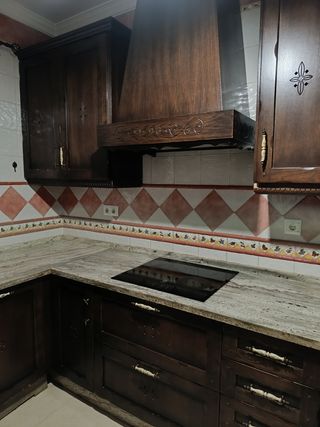 Muebles de cocina madera y piedra