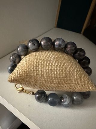 Bracciale in resina grigio multicolore