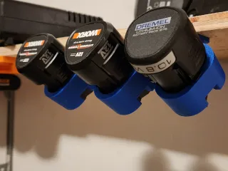 Dremel, Bosch y WORX- Soporte 3 Baterías 12V