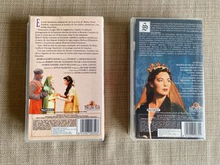 2 Películas VHS: Ivanhoe y Rey Arturo