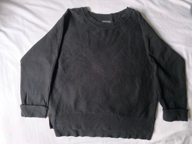 Massimo Dutti Suéter Negro Talla S