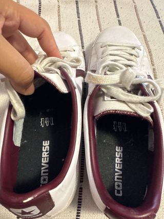 Converse blancas y granate talla 39