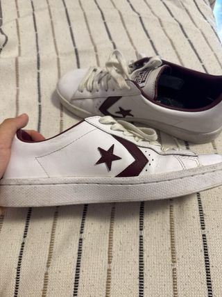 Converse blancas y granate talla 39
