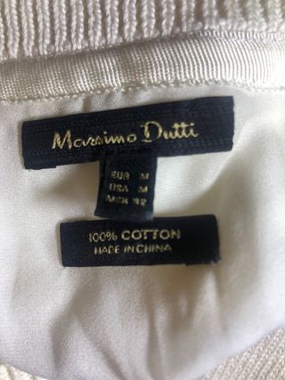 Jersey Massimo Dutti blanco con encaje