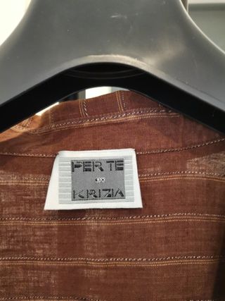 Completo Krizia Lino Marrone Tg 52